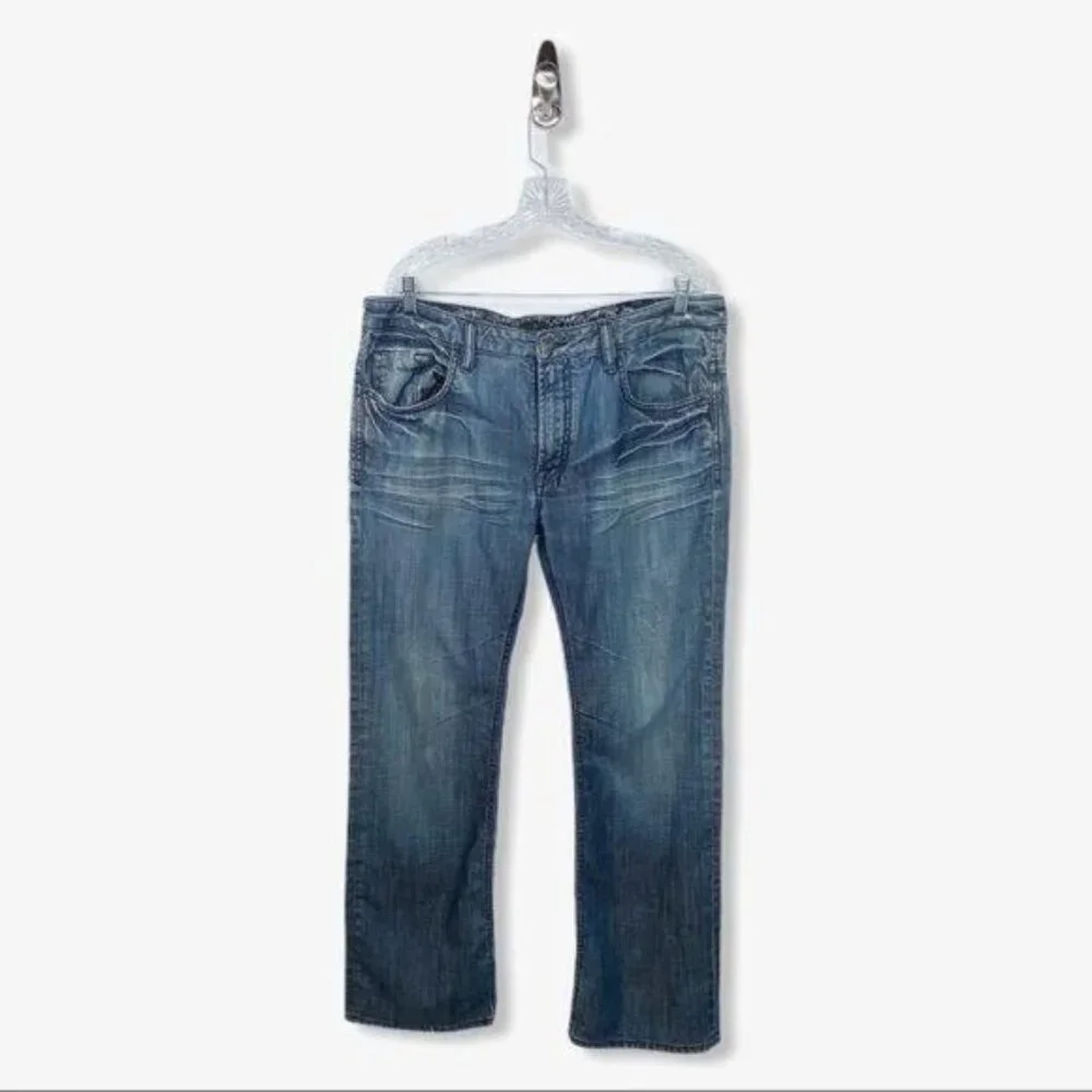BUFFALO DAVID BITTON Mens Jeans Size 36 x 32‎ Blue Denim Casual Straight Leg